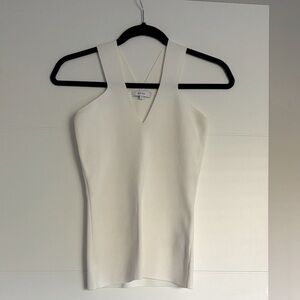 Reiss Cream V-Neck Tank Top
